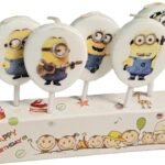 MPS MY PARTY SUPPLIERS® Set of 5 Fancy Birthday Cake Candles for Kids, Candles for Cake Decoration (minion)