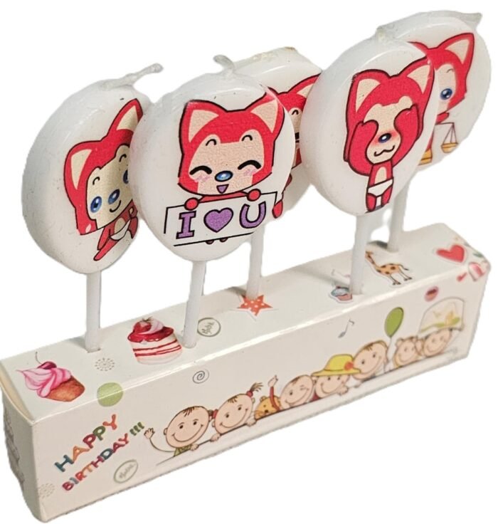 MPS MY PARTY SUPPLIERS® Set of 5 Fancy Birthday Cake Candles for Kids, Candles for Cake Decoration (red) - Image 3