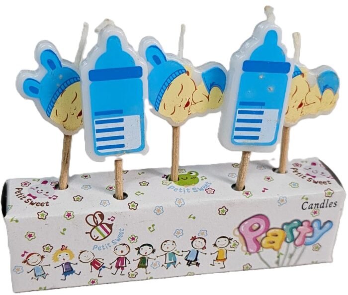 MPS MY PARTY SUPPLIERS® Set of 5 Fancy Birthday Cake Candles for Kids, Candles for Cake Decoration (Baby and Milk Bottle) - Image 2