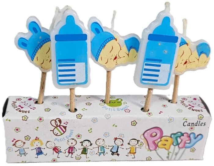 MPS MY PARTY SUPPLIERS® Set of 5 Fancy Birthday Cake Candles for Kids, Candles for Cake Decoration (Baby and Milk Bottle) - Image 3