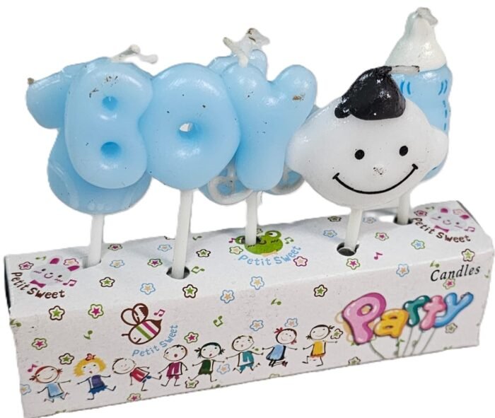 MPS MY PARTY SUPPLIERS® Set of 5 Fancy Birthday Cake Candles for Kids, Candles for Cake Decoration (boy) - Image 6