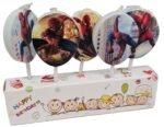 MPS MY PARTY SUPPLIERS® Set of 5 Fancy Birthday Cake Candles for Kids, Candles for Cake Decoration (Superhero)