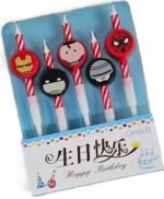 MPS MY PARTY SUPPLIERS® Set of 5 Fancy Birthday Cake Candles for Kids, Candles for Cake Decoration (Super Hero) - Image 3