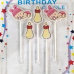 MPS MY PARTY SUPPLIERS® Set of 5 Fancy Birthday Cake Candles for Kids, Candles for Cake Decoration (Little Baby)