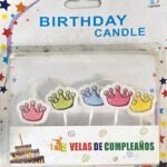 MPS MY PARTY SUPPLIERS® Set of 5 Fancy Birthday Cake Candles for Kids, Candles for Cake Decoration (Crown)