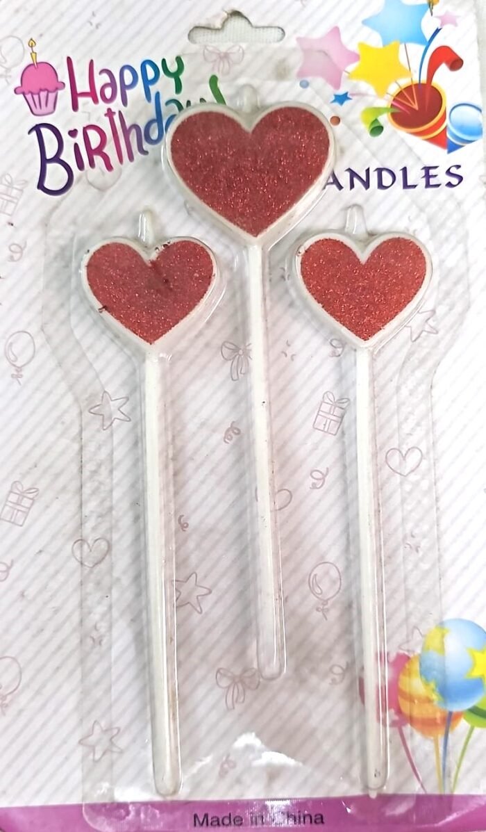 MPS MY PARTY SUPPLIERS® Set of 3 Birthday Cake Candles for Kids, Cake Topper Candles for Kids Birthday Celebration (red Heart) - Image 5