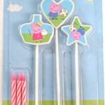 MPS MY PARTY SUPPLIERS® Set of 5 Fancy Birthday Cake Candles for Kids, Candles for Cake Decoration (Peppa Pig)