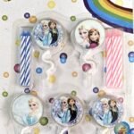 MPS MY PARTY SUPPLIERS® Set of 5 Fancy Birthday Cake Candles for Kids, Candles for Cake Decoration (Frozen)