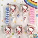 MPS MY PARTY SUPPLIERS® Set of 5 Fancy Birthday Cake Candles for Kids, Candles for Cake Decoration (Hello Kitty)