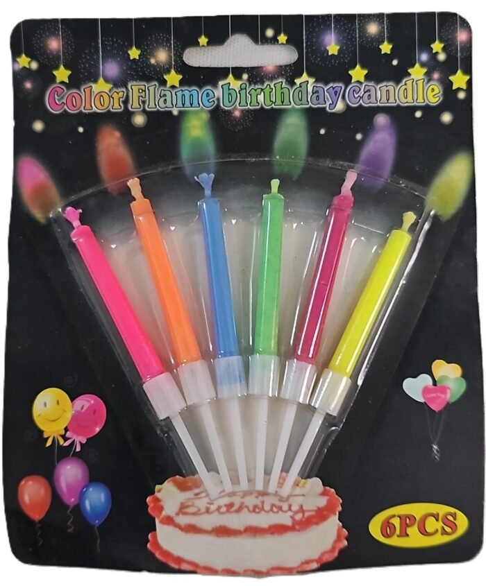 MPS MY PARTY SUPPLIERS® Set of 6 Birthday Cake Candles for Kids, Cake Topper for Cake Decoration, Happy Birthday Candle for Cake (Multicolor) - Image 4