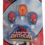 MPS MY PARTY SUPPLIERS® Set of 4 Birthday Candles for Cake Cartoon Candles Set for Gifting & Home use (Super Hero)