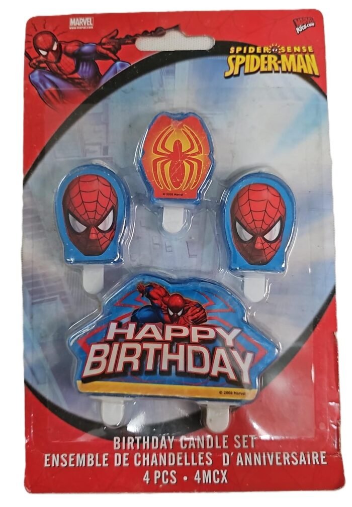 MPS MY PARTY SUPPLIERS® Set of 4 Birthday Candles for Cake Cartoon Candles Set for Gifting & Home use (Super Hero) - Image 1