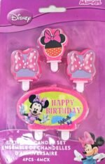 MPS MY PARTY SUPPLIERSĀ® Set of 4 Birthday Candles for Cake Cartoon Candles Set for Gifting & Home use (Pink Heart) - Image 3