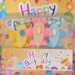 MPS MY PARTY SUPPLIERS® Set of 3 Birthday Cake Candles for Kids, Cake Topper Candles for Kids Birthday Celebration (Multi)
