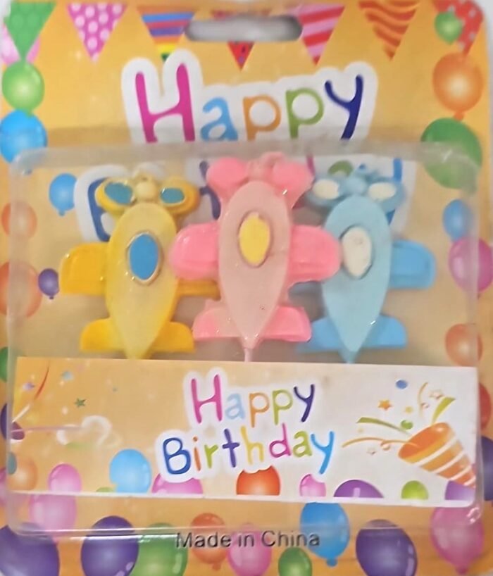 MPS MY PARTY SUPPLIERS® Set of 3 Birthday Cake Candles for Kids, Cake Topper Candles for Kids Birthday Celebration (Multi) - Image 2