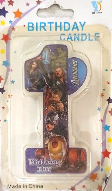 MPS MY PARTY SUPPLIERS® 1pc Birthday Number Candle Cartoon Themed Birthday Cake Decorations for Boys Girls Kids Party Supplies Number Candles for Cake Decoration (no.1 Superhero)