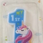 MPS MY PARTY SUPPLIERS® 1pc Birthday Number Candle Cartoon Themed Birthday Cake Decorations for Boys Girls Kids Party Supplies Number Candles for Cake Decoration (blue1)