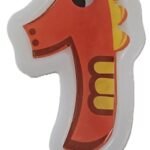MPS MY PARTY SUPPLIERS® 1pc Birthday Number Candle Cartoon Themed Birthday Cake Decorations for Boys Girls Kids Party Supplies Number Candles for Cake Decoration (red1)