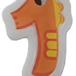 MPS MY PARTY SUPPLIERS® 1pc Birthday Number Candle Cartoon Themed Birthday Cake Decorations for Boys Girls Kids Party Supplies Number Candles for Cake Decoration (orange1)