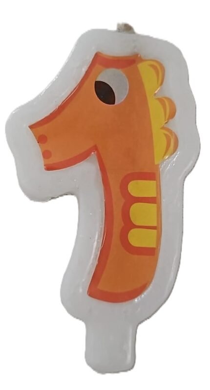 MPS MY PARTY SUPPLIERS® 1pc Birthday Number Candle Cartoon Themed Birthday Cake Decorations for Boys Girls Kids Party Supplies Number Candles for Cake Decoration (orange1)