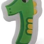 MPS MY PARTY SUPPLIERS® 1pc Birthday Number Candle Cartoon Themed Birthday Cake Decorations for Boys Girls Kids Party Supplies Number Candles for Cake Decoration (green1)