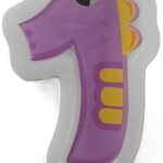 MPS MY PARTY SUPPLIERS® 1pc Birthday Number Candle Cartoon Themed Birthday Cake Decorations for Boys Girls Kids Party Supplies Number Candles for Cake Decoration (purple1)
