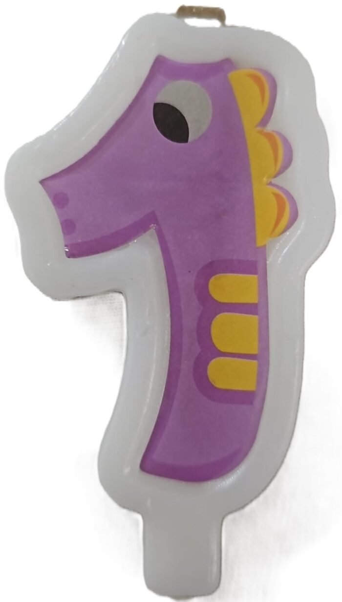 MPS MY PARTY SUPPLIERS® 1pc Birthday Number Candle Cartoon Themed Birthday Cake Decorations for Boys Girls Kids Party Supplies Number Candles for Cake Decoration (purple1) - Image 1