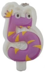 MPS MY PARTY SUPPLIERSĀ® 1pc Birthday Number Candle Cartoon Themed Birthday Cake Decorations for Boys Girls Kids Party Supplies Number Candles for Cake Decoration (Purple 5)