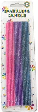 MPS MY PARTY SUPPLIERS® 1pack Candles for Cake Decoration, Cake Candles for Special Occasions Birthday Anniversary Wedding Valentine's Day Graduation Day Celebration (Pink Purple)