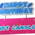 MPS MY PARTY SUPPLIERS® Happy Birthday Candles for Cake Glitter Birthday Candles for Gifting (Blue)
