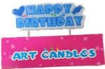 MPS MY PARTY SUPPLIERS® Happy Birthday Candles for Cake Glitter Birthday Candles for Gifting (Blue)