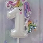 MPS MY PARTY SUPPLIERS® 1pc Birthday Number Candle Cartoon Themed Birthday Cake Decorations for Boys Girls Kids Party Supplies Number Candles for Cake Decoration (unicorn1)