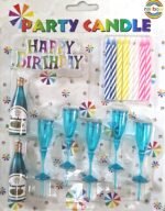 MPS MY PARTY SUPPLIERSĀ® Set of 8 Birthday Cake Candles for Kids, Happy Birthday Candle for Cake (Glass adn Bottles) - Image 6
