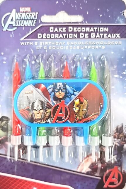 MPS MY PARTY SUPPLIERSĀ® Set of 8 Birthday Cake Candles for Kids, Happy Birthday Candle for Cake (Superhero)