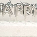 MPS MY PARTY SUPPLIERS® Happy Birthday Candles for Cake Glitter Birthday Candles for Gifting (Silver)