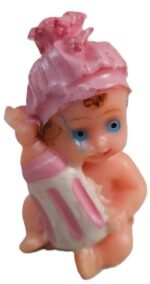 MPS MY PARTY SUPPLIERS® 1pc Birthday Cake Candles for Kids, Cartoon Characters Shaped Candles for Gifting and Home use (Pink Baby with Bottle) - Image 5