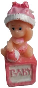 MPS MY PARTY SUPPLIERS® 1pc Birthday Cake Candles for Kids, Cartoon Characters Shaped Candles for Gifting and Home use (Pink Baby) - Image 2