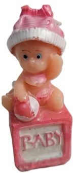 MPS MY PARTY SUPPLIERS® 1pc Birthday Cake Candles for Kids, Cartoon Characters Shaped Candles for Gifting and Home use (Pink Baby)