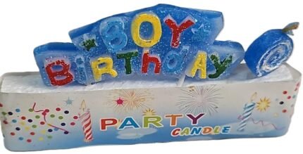 MPS MY PARTY SUPPLIERS® Happy Birthday Candles for Cake Glitter Birthday Candles for Gifting (blue2)
