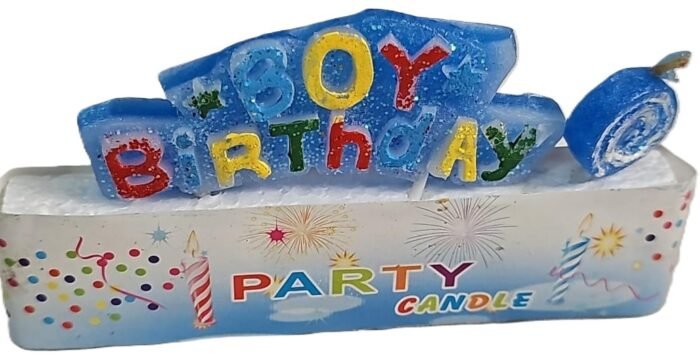 MPS MY PARTY SUPPLIERS® Happy Birthday Candles for Cake Glitter Birthday Candles for Gifting (blue2) - Image 1