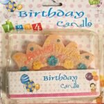 MPS MY PARTY SUPPLIERS® Happy Birthday Candles for Cake Glitter Birthday Candles for Gifting (Crown Shape)