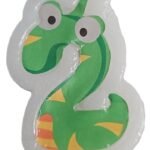 MPS MY PARTY SUPPLIERS® 1pc Birthday Number Candle Cartoon Themed Birthday Cake Decorations for Boys Girls Kids Party Supplies Number Candles for Cake Decoration (green2)