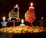 MPS MY PARTY SUPPLIERSĀ® 1pc Birthday Cake Candles for Kids, Cartoon Characters Shaped Candles for Gifting and Home use (Black Gold)