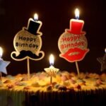 MPS MY PARTY SUPPLIERS® 1pc Birthday Cake Candles for Kids, Cartoon Characters Shaped Candles for Gifting and Home use (Black Gold)