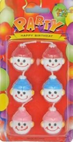 MPS MY PARTY SUPPLIERS® Set of 6 Birthday Cake Candles for Kids, Cake Topper for Cake Decoration, Happy Birthday Candle for Cake (Baby face)