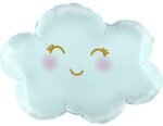 MPS My Party Suppliers 1pc blue Cloud Foil Balloon, Smiling Cloud Balloons, Foil Cloud Balloons for Baby Shower Decoration, Birthday, Wedding Party Supplies, Large Cloud Shaped Foil Balloons - Image 4