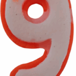 MPS MY PARTY SUPPLIERS® 1pc Birthday Number Candle Cartoon Themed Birthday Cake Decorations for Boys Girls Kids Party Supplies Number Candles for Cake Decoration (pink9)