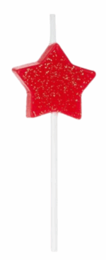 MPS MY PARTY SUPPLIERS® Set of 3 Birthday Cake Candles for Kids, Cake Topper Candles for Kids Birthday Celebration (red Star) - Image 3
