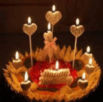 MPS MY PARTY SUPPLIERS® Set of 3 Birthday Cake Candles for Kids, Cake Topper Candles for Kids Birthday Celebration (Golden Heart) - Image 3