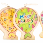 MPS MY PARTY SUPPLIERS® Set of 4 Birthday Candles for Cake Cartoon Candles Set for Gifting & Home use (Balloon Shaped)